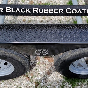 Boat Trailer Black Rubber Coated Aluminum Diamond Plate Step Cover 6x36 set of 2