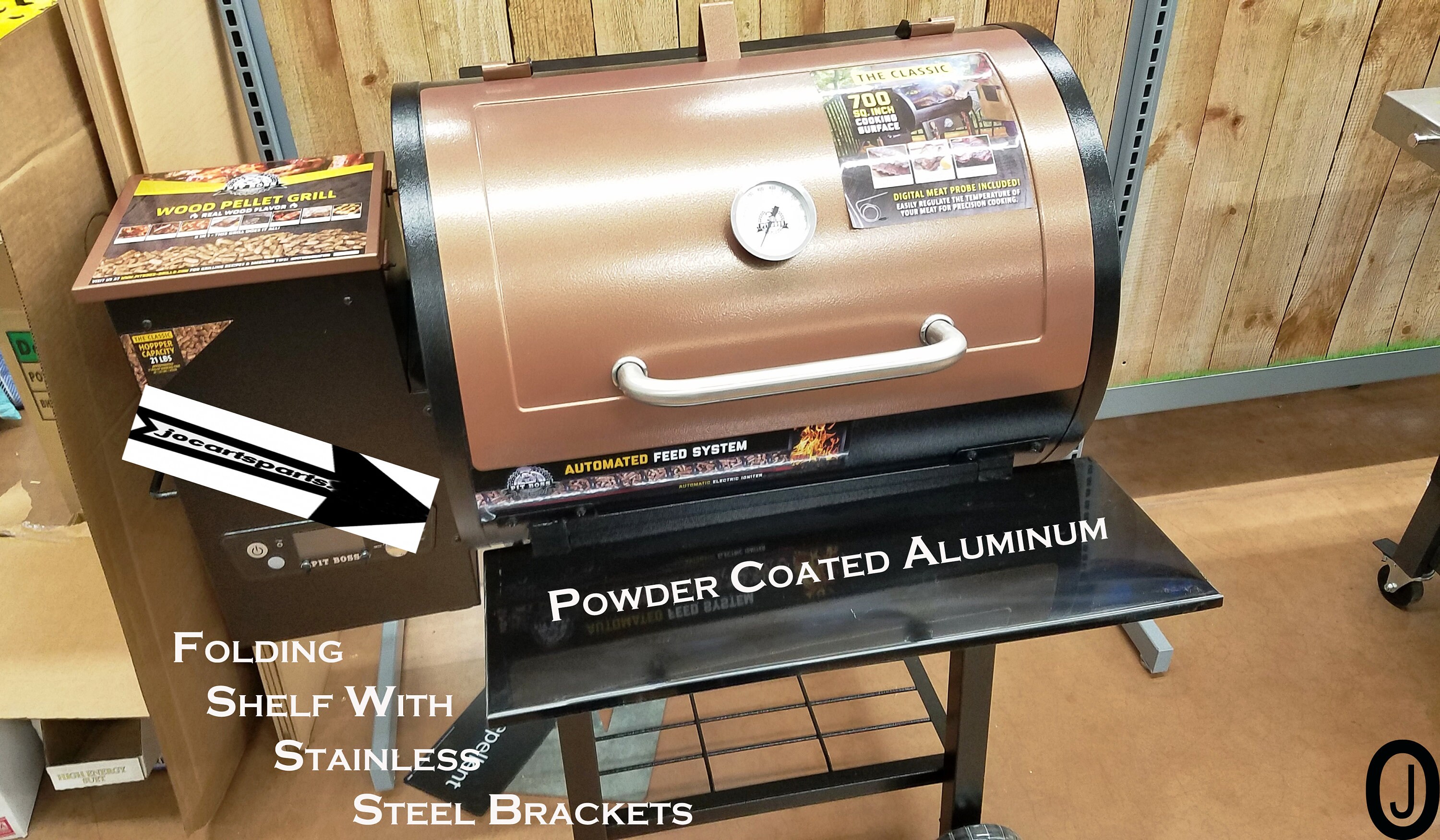 Powder Coated Aluminum Folding Shelf for Pit Boss 700 Classic Etsy