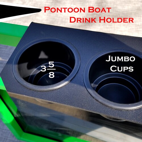 Pontoon Boat 2 Jumbo Cup Drink Holder Black Aluminum Diamond Etsy