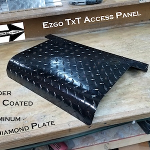 Fits Ezgo TXT Golf Cart Black Powder Coated Aluminum Diamond Plate ACCESS PANEL