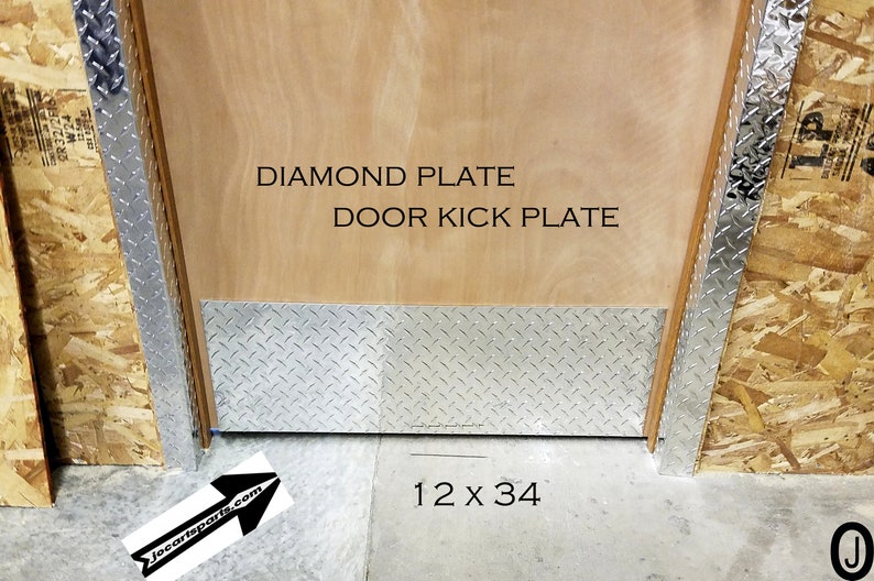 Highly Polished Aluminum Diamond Plate Door Kick Plate 16 Etsy