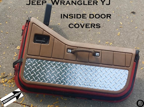 Black Diamond Plate Floor Boards For Jeep Wrangler YJ (1987-1995) - Bed Liner Coated
