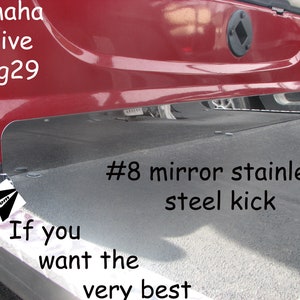 Fits YAMAHA DRIVE G29 Golf Cart #8 Mirrored Stainless Steel Kick Plate