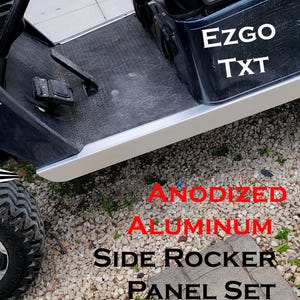 Ezgo TxT Golf Cart anodized Aluminum Full side Rocker Panel set 1995-2013