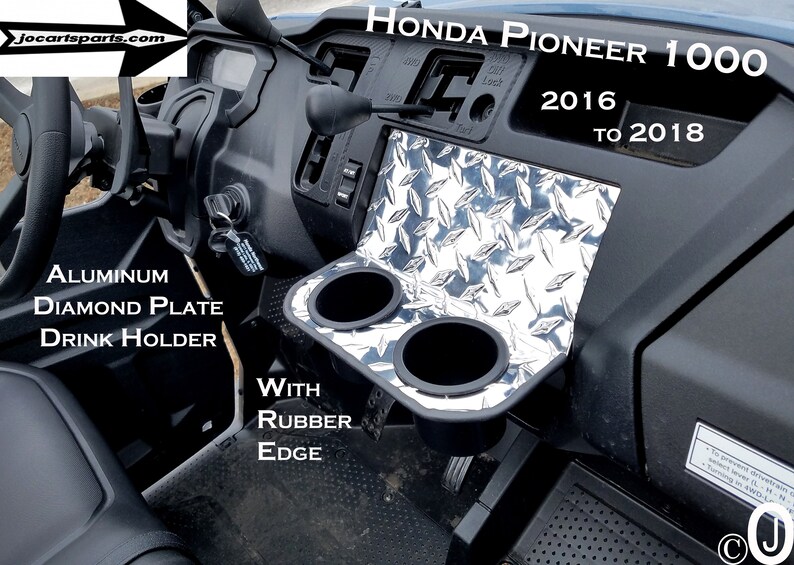 Honda Pioneer 1000 Dash Cup Holder Polished Aluminum Diamond Etsy