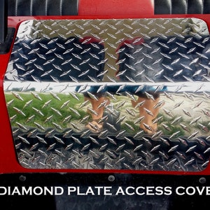 Fits Yamaha G14 to G22 Golf Cart polished Aluminum Diamond Plate ACCESS PANEL COVER