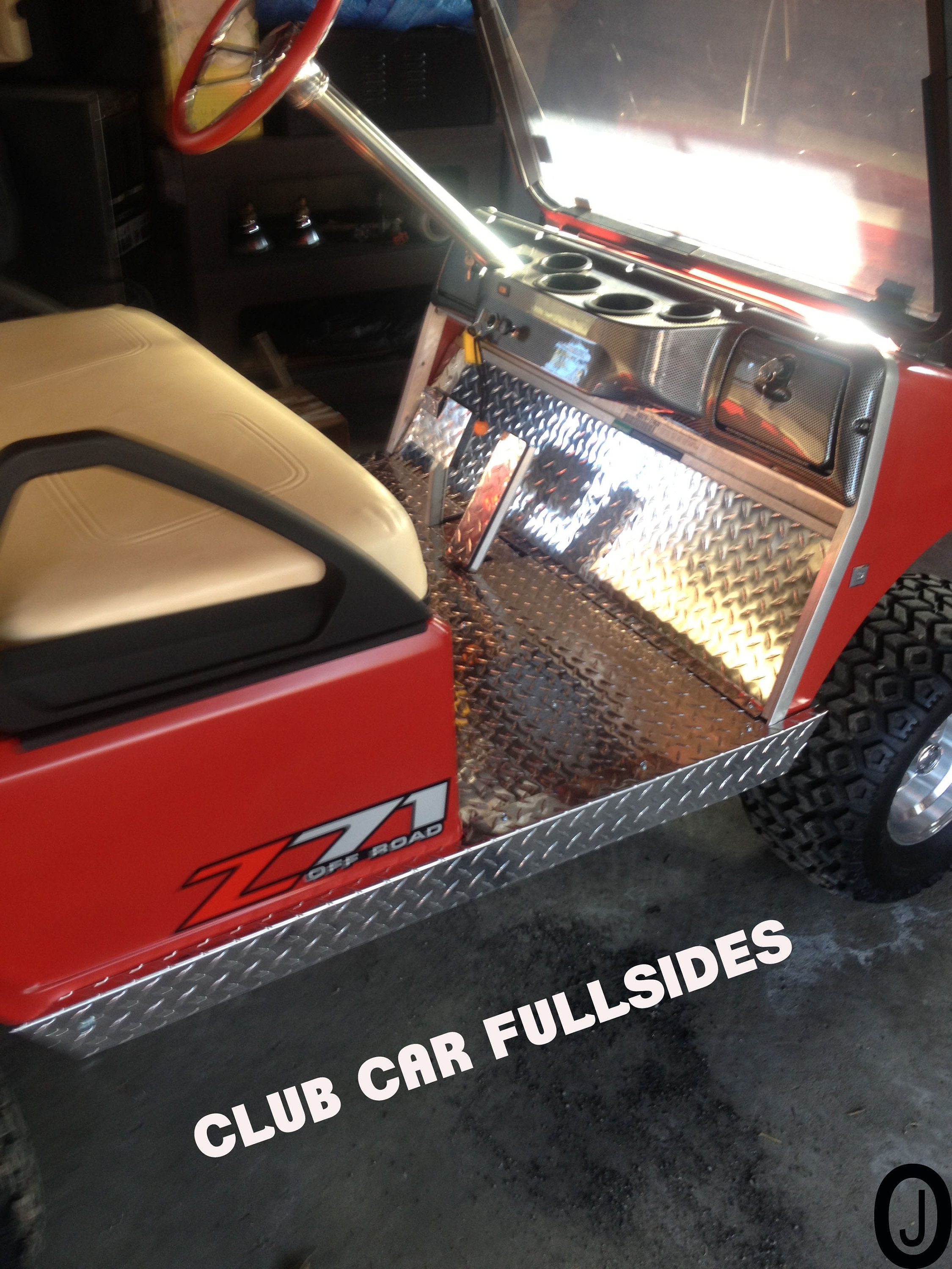 Club Car ds Golf Cart Diamond Plate Rocker panel Inserts & Kick plate – J &  O Carts Parts
