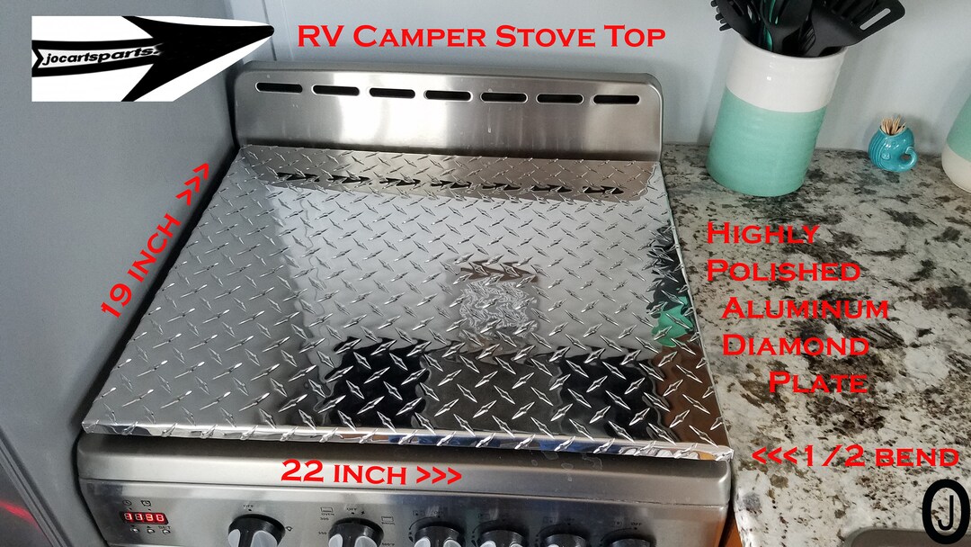 RV Camper Stove Top Cover Highly Polished Aluminum Diamond Plate Etsy