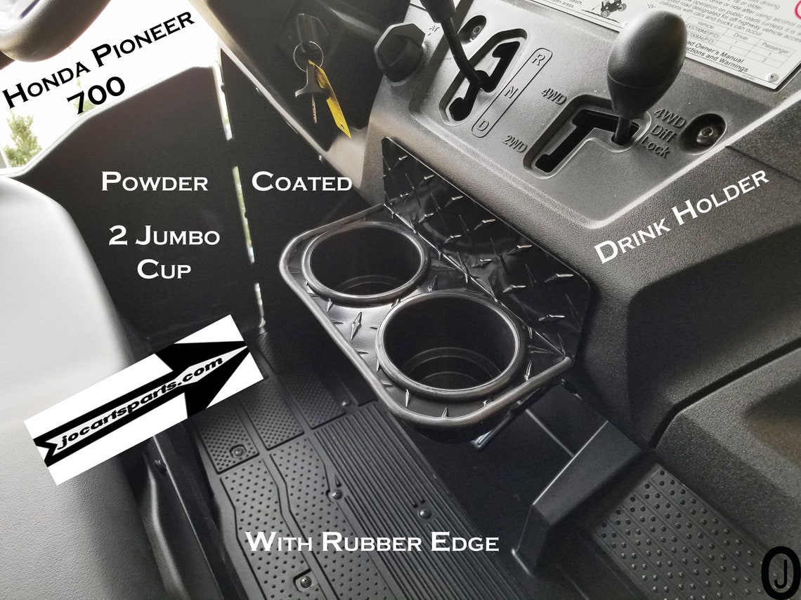 Honda Pioneer 700 Dash Cup Holder Powder Coated Diamond Plate Etsy