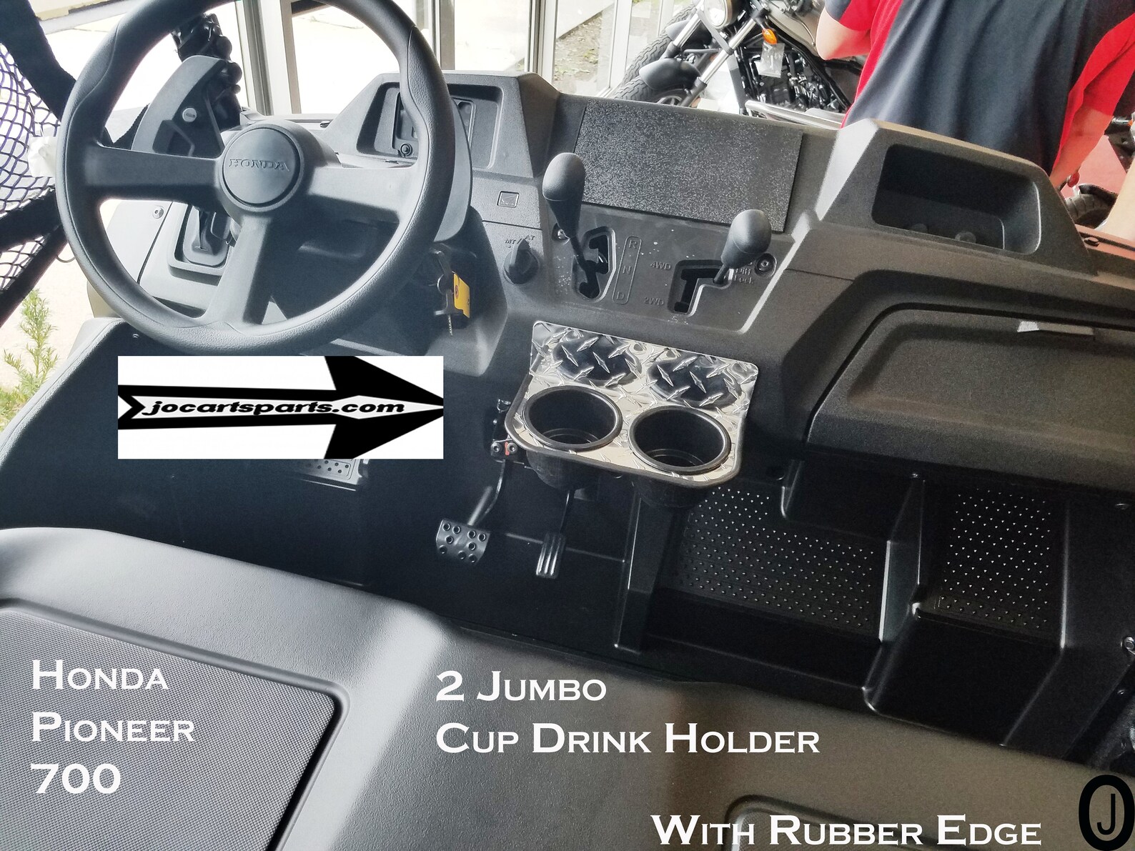 Fits Honda Pioneer 700 Dash Cup Holder Aluminum Diamond Plate With