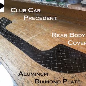 Fits Club Car PRECEDENT golf cart Powder Coated Alum Diamond plate Rear BODY ARMOR