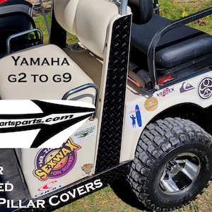 Fits Yamaha G2/G9 Golf Cart Powder Coated Aluminum Diamond Plate SIDE PILLAR COVERS