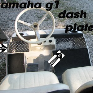 Fits Yamaha G1 Golf Cart Highly Polished Aluminum Diamond Plate Dash Cover Plates