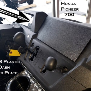 Fits Honda Pioneer 700 ABS Plastic Blank Dash Cover Mounting Plate for Radio & Gauges