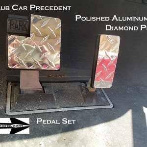Fits Club Car Precedent golf cart Aluminum Diamond plate 2 pc Pedal Cover Set