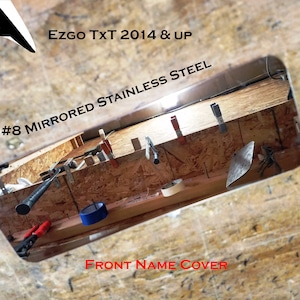 Fits Ezgo 2014 valor & Express Golf Cart Highly Polished #8 Mirrored Stainless Steel Name Cover
