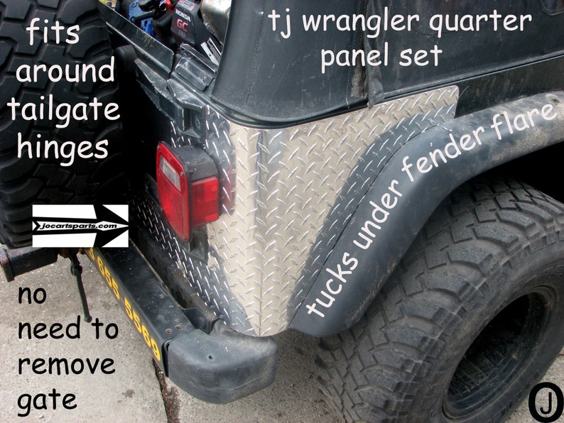 Jeep TJ Wrangler 2 Pc Aluminum Diamond Plate Rear Quarter Etsy