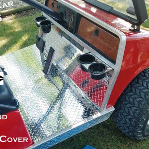 Fits Club Car DS Golf Cart Polished Aluminum Diamond Plate Floor Fits 1982 and up