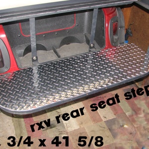 Fits ezgo RXV Golf Cart Highly Polished Aluminum Diamond Plate Rear Seat Step Cover