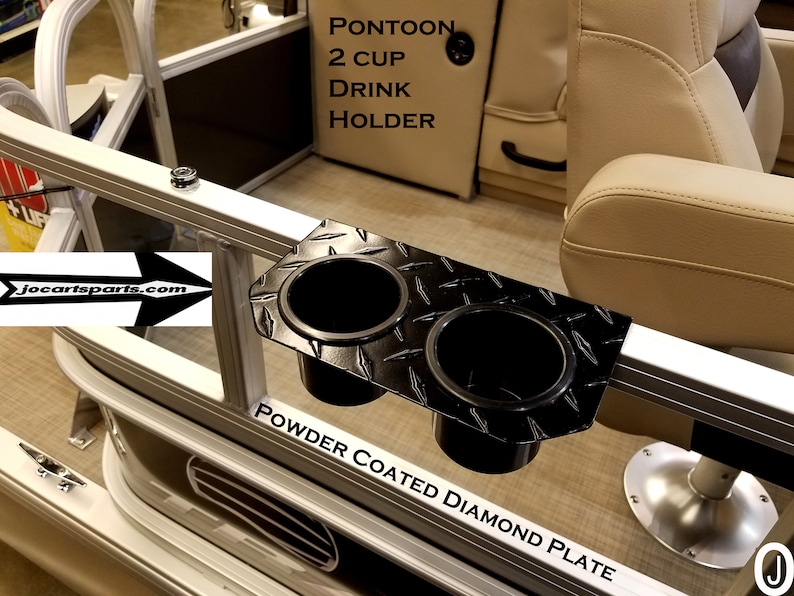 Pontoon Boat Powder Coated Diamond Plate 2 Cup Drink Holder Etsy