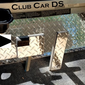 Fits Club Car DS Golf Cart Highly Polished Aluminum Diamond Plate 2 pcs Pedal Set