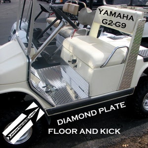 Fits YAMAHA G2/G9 golf cart Aluminum Diamond Plate Floor And Kick Plate 6 piece kit