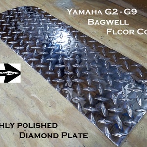 Fits Yamaha G2 & G9 Golf Cart Polished Aluminum Diamond Plate Bagwell Floor Cover