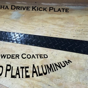 Fits Yamaha Drive G29 Golf Cart Black Powder Coated Aluminum Diamond Plate Kick Plate