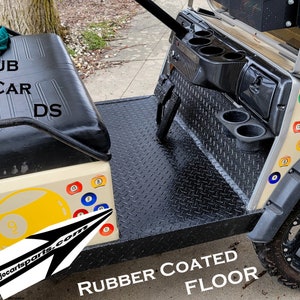Club Car DS Golf Cart Rubber Coated Aluminum Diamond Plate Floor 1982 and up