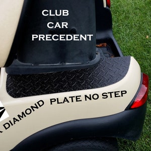 Fits Club Car PRECEDENT golf cart BLACK Rubber Coated Diamond plate No Step Covers