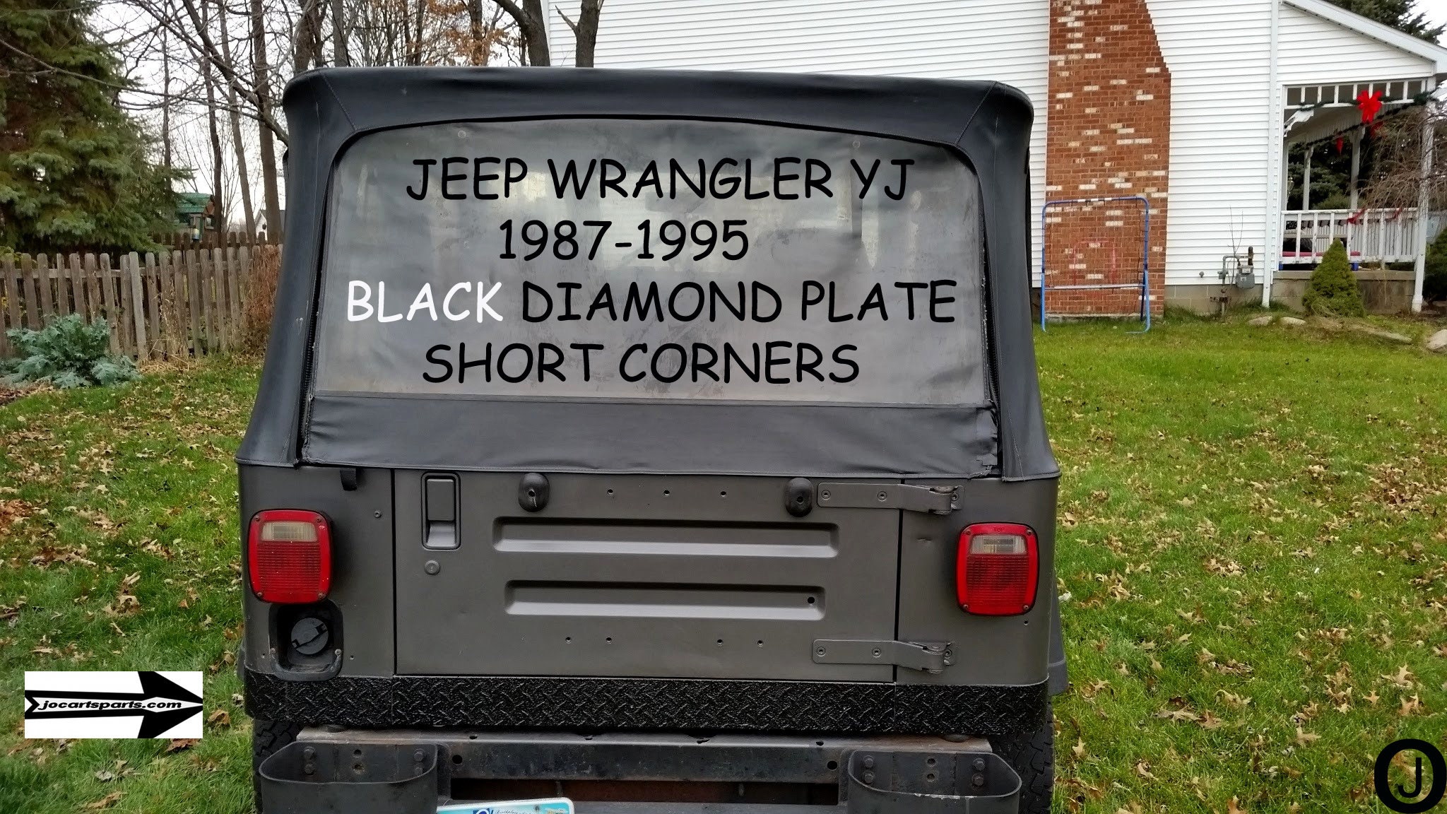 Fits Jeep YJ Wrangler 3 1/2 BLACK Alum Diamond Plate SHORT - Etsy