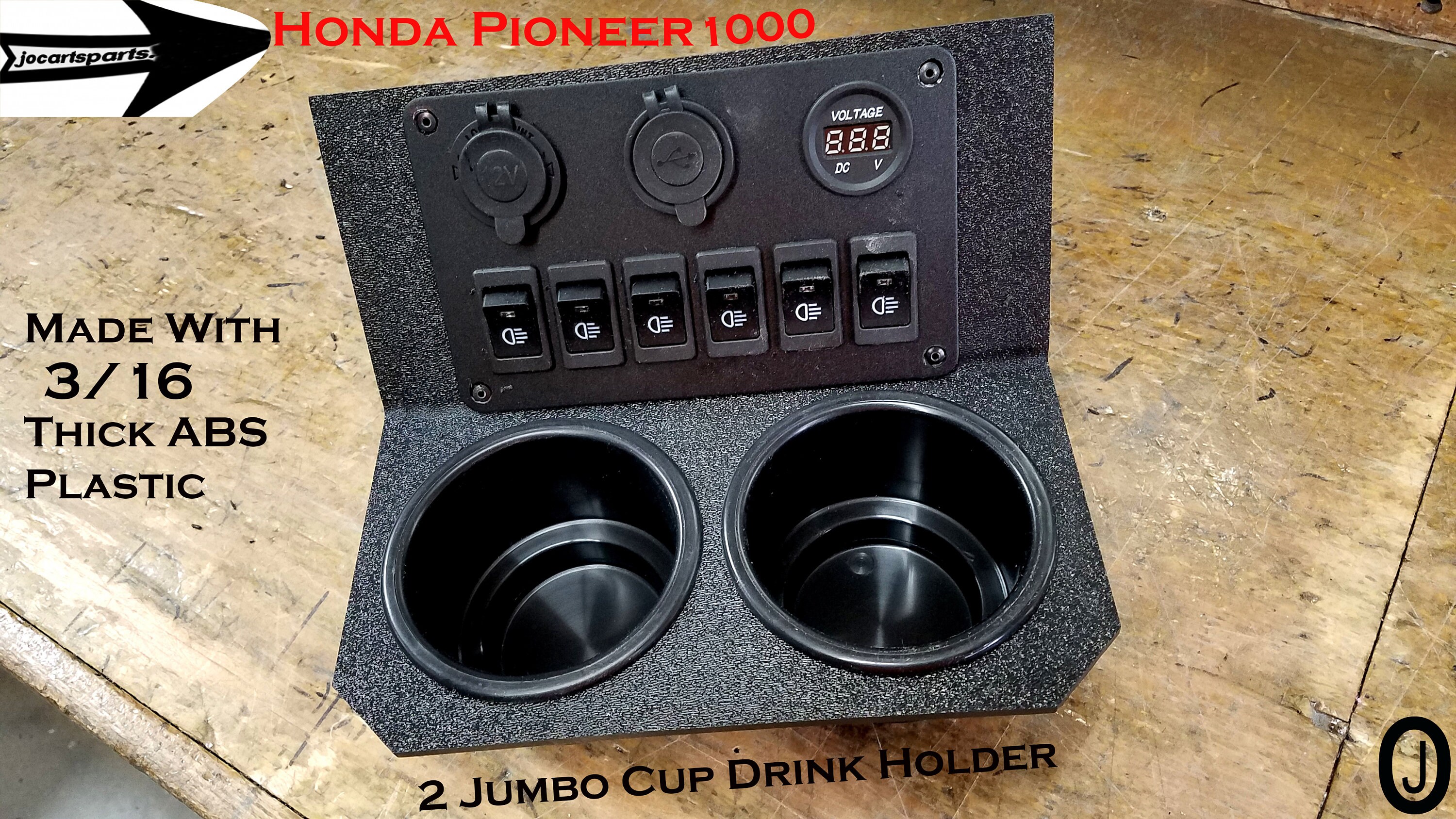 Pontoon Boat 2 JUMBO Cup Drink Holder Aluminum Diamond Plate Fits