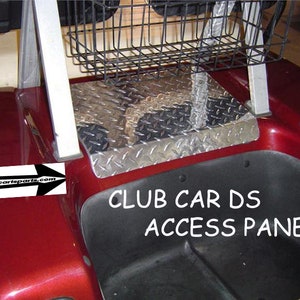 Fits Club Car DS Golf Cart Highly Polished Aluminum Diamond Plate Access Panel cover