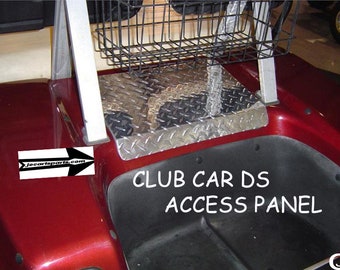 Fits Club Car DS Golf Cart Highly Polished Aluminum Diamond Plate Access Panel cover