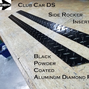 Fits Club Car DS Golf Cart Rocker Panel Insert Powder Coat Aluminum Diamond Plate Set