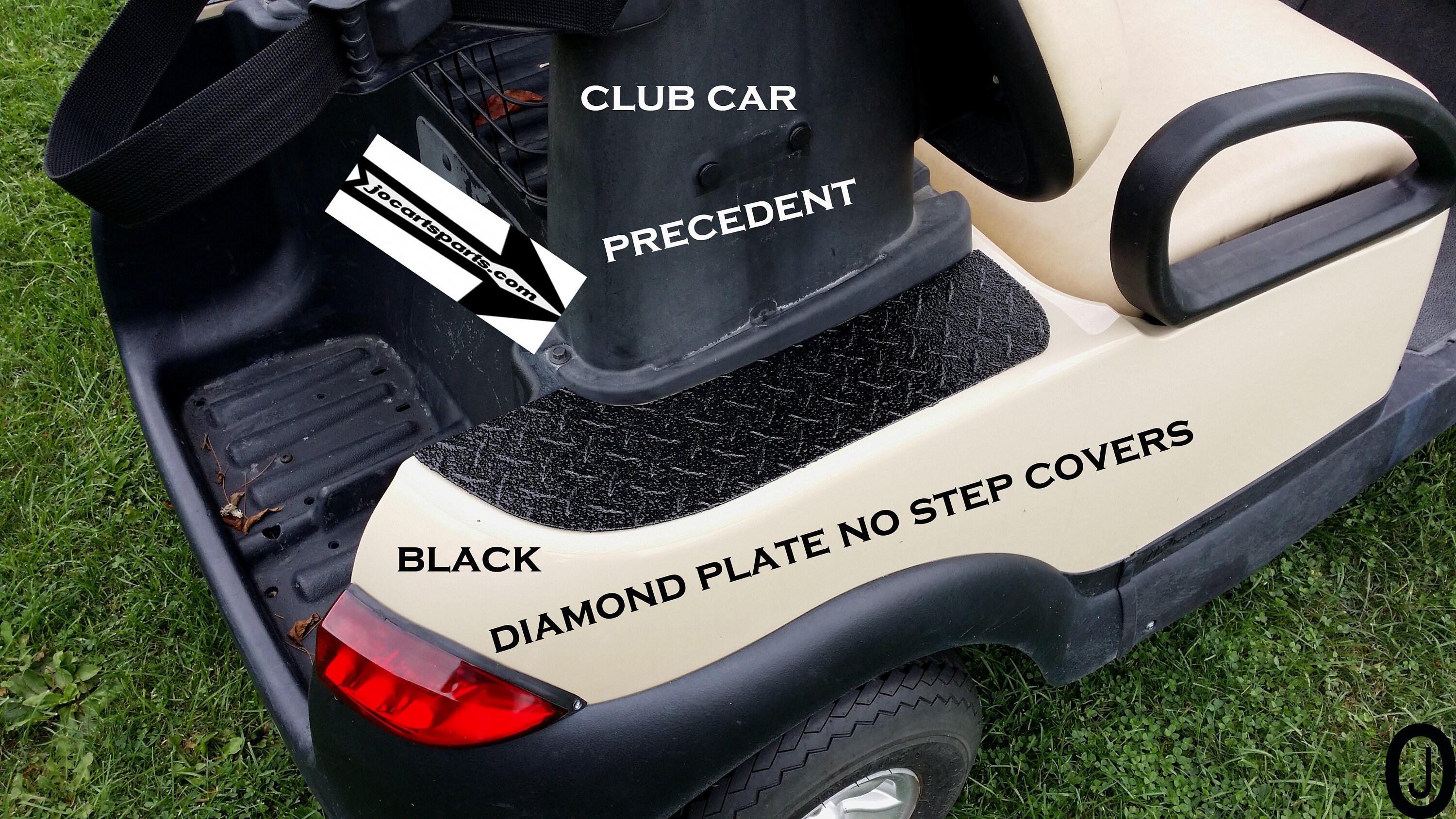 Fits Club Car PRECEDENT Golf Cart BLACK Rubber Coated Diamond Plate No