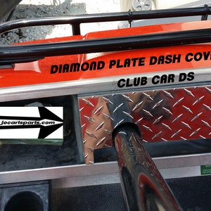 Fits Club Car Ds Golf Cart Highly Polished Aluminum Diamond Plate Dash Cover