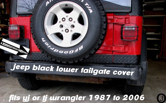 Fits Jeep Wrangler Black Diamond Plate Lower Rear Tailgate - Etsy