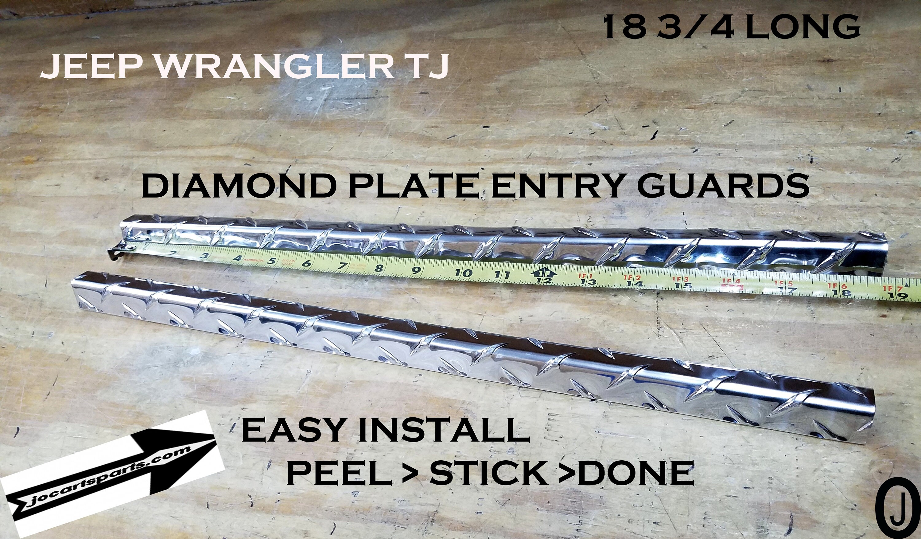 Door Sill Protector Guard Kit For 1997-2006 Jeep Wrangler TJ – Black – Easy Install, C-02DMT3952ABK