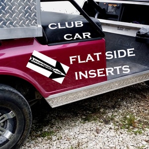 Club Car DS Golf Cart Rocker Panel Inserts set Polished Aluminum Diamond Plate 1982 up