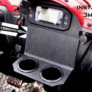 Fits Yamaha Rhino Dash 2 Cup Holder 3/16 thick ABS Plastic Drink holder