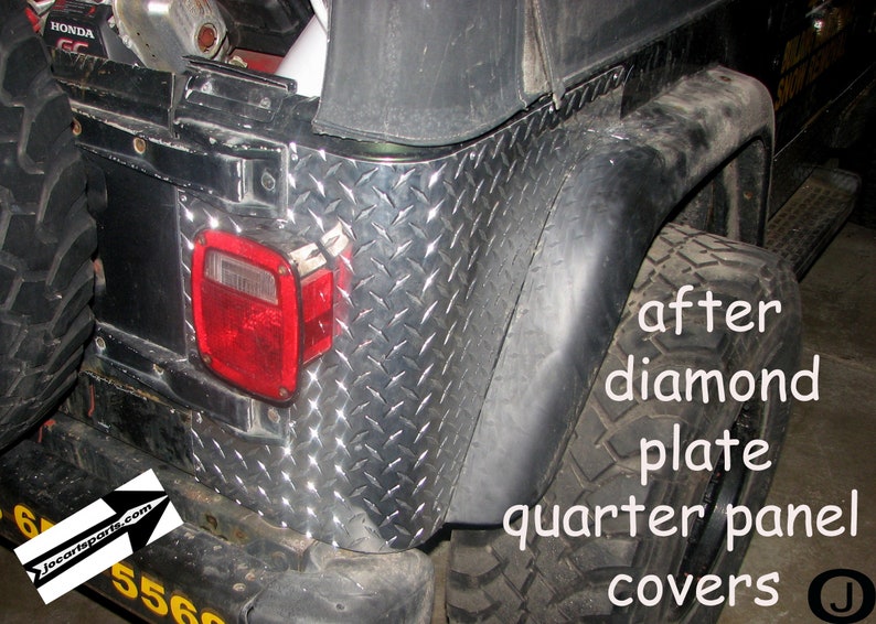 Jeep TJ Wrangler 2 Pc Aluminum Diamond Plate Rear Quarter Etsy