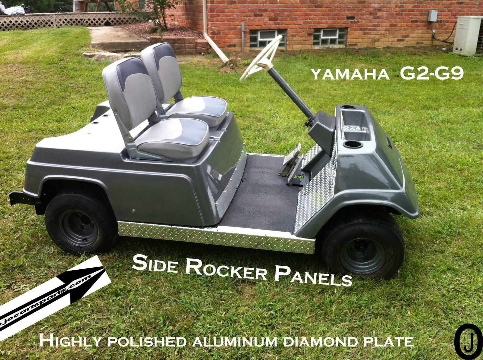 BLACK Yamaha Drive G29 golf cart Diamond plate rocker panel SILL PLATE - PBR Products