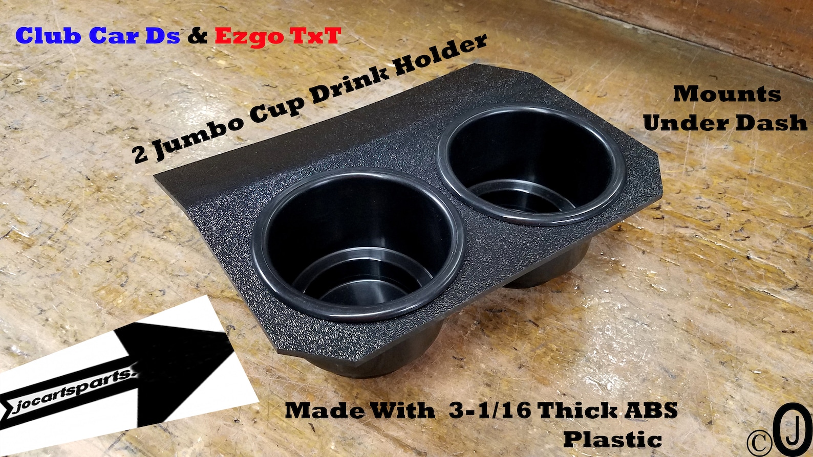 Replacement Cup Holders For Club Car DS Golf Cart - Set Of 4 (2 Large, 2 Small) For 4-Cup Dash