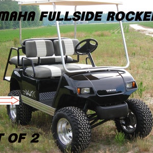 Fits Yamaha G14,G16,G19 & G22 Golf Cart Polished Aluminum Diamond Plate Rocker Panels