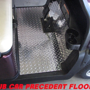 Fits Club car PRECEDENT golf cart Highly Polished Aluminum Diamond Plate FLOOR