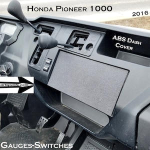 Fits Honda Pioneer 1000 ABS Plastic Dash Blank Mounting Cover Plate Radio & Gauges