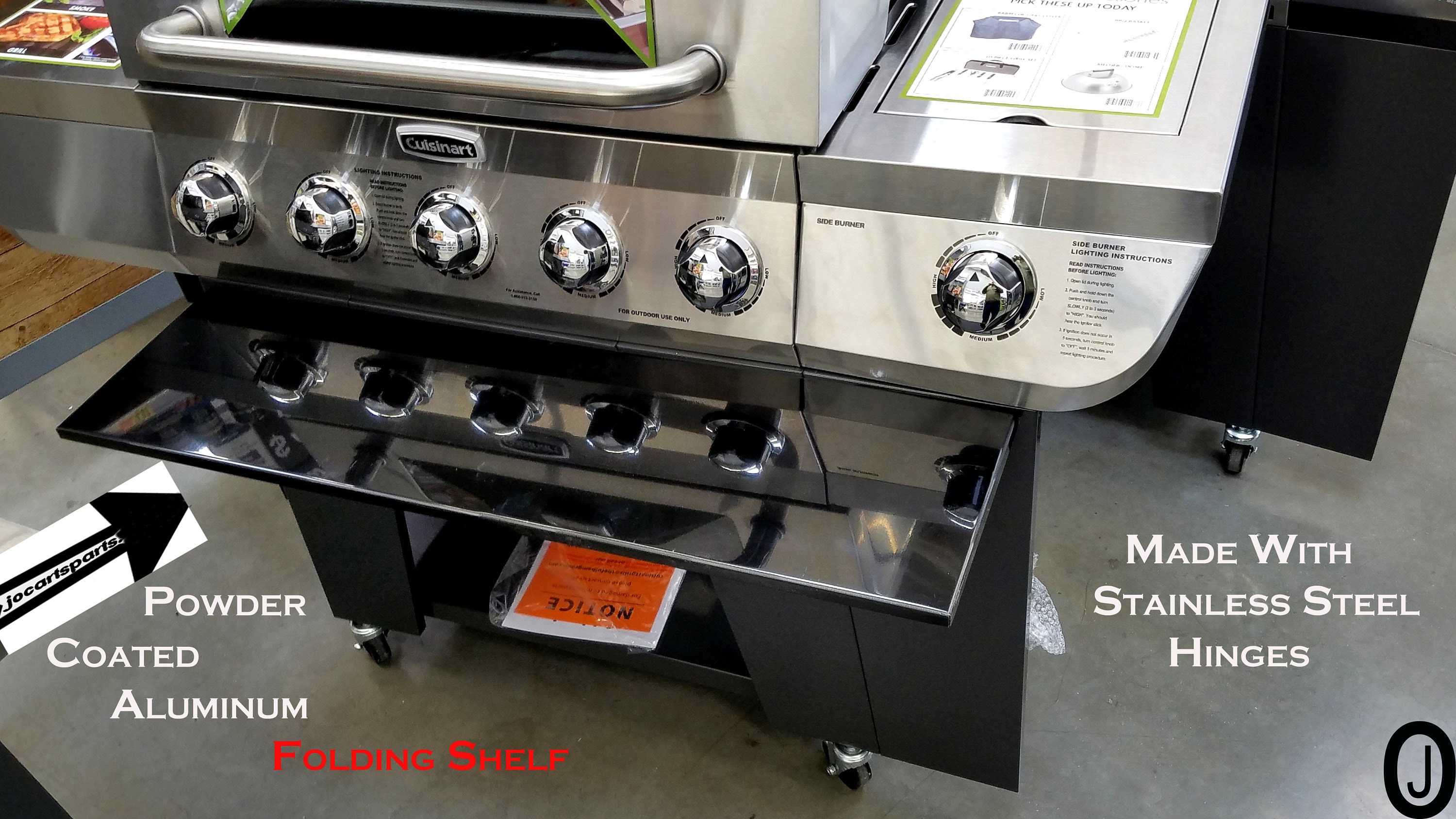 Cuisinart 5 burner Grill Black Powder Coated Aluminum Folding Etsy