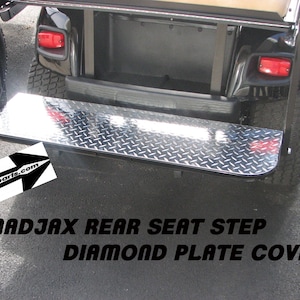 Fits madjax model Golf Cart Diamond Plate Flip Seat Step Cover fits ezgo-club car-yamaha
