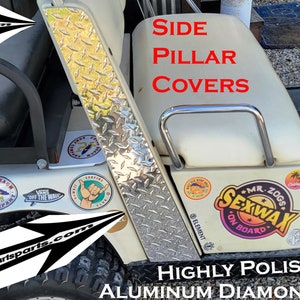 Fits Yamaha G2/G9 Golf Cart Highly Polished Aluminum Diamond Plate SIDE PILLAR COVERS